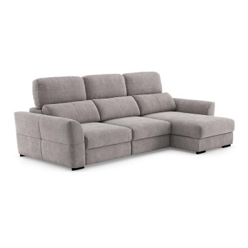 Uniwersalna rozkładana sofa narożna z miejscem do przechowywania TRENTO taupe