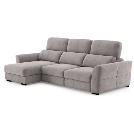 Uniwersalna rozkładana sofa narożna z miejscem do przechowywania TRENTO taupe