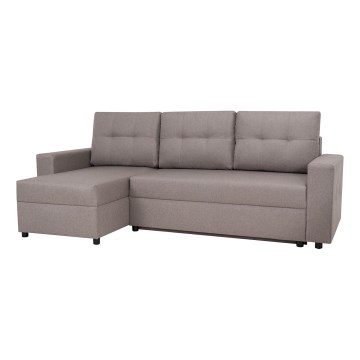 Uniwersalna rozkładana  tapicerowana sofa z funcją spania i miejscem do przechowywania SEVILLA szary