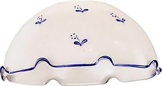 Uniwersalne szkło zamienne NONNA E27 o średnicy 20 cm białe/niebieskie