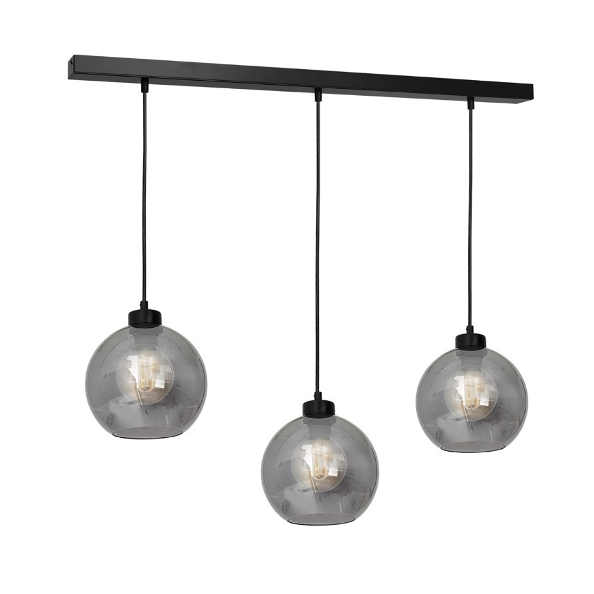 Uniwersalne szkło zamienne SOFIA E27, śr. 20 cm, dymne czarne