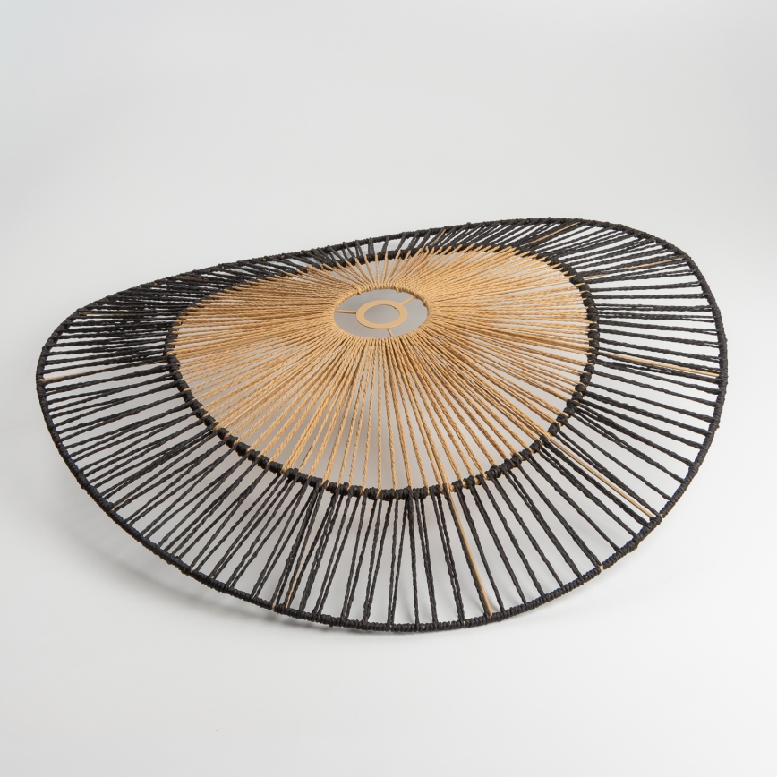 Uniwersalny abażur KERIA śr. 50 cm brązowy/czarny