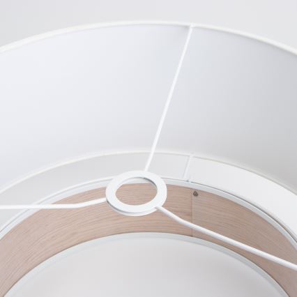 Uniwersalny abażur KERIA, średnica 50 cm, biały/brązowy