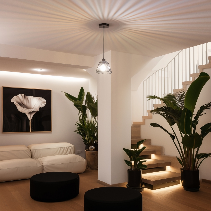 Uniwersalny klosz CURITIBA o średnicy 21 cm, czarny