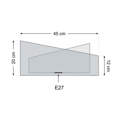 Uniwersalny klosz GALAXY E27 o średnicy 45 cm zielono-złoty