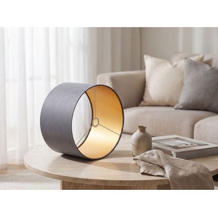 Uniwersalny klosz STANDART E27 o średnicy 45 cm szary/złoty