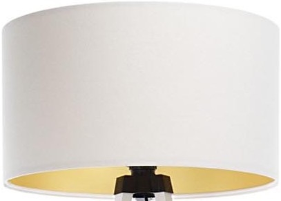 Uniwersalny klosz STANDART E27 śr. 45 cm biały/złoty
