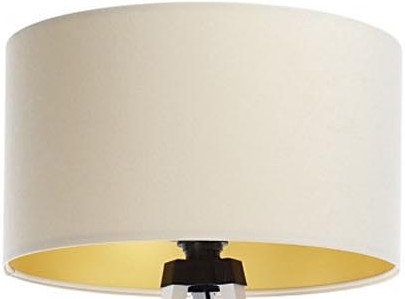 Uniwersalny klosz STANDART E27 śr. 45 cm kremowy/złoty