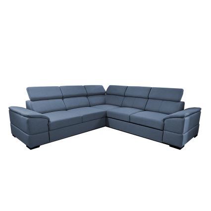 Uniwersalny narożnik rozkładany z pojemnikiem na pościel GRANADA, niebieski