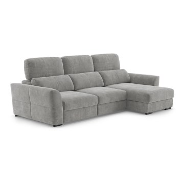 Uniwersalny rozkładana sofa narożna z miejscem do przechowywania TRENTO jasnoszary