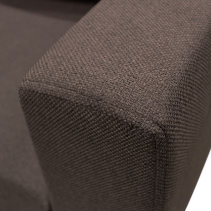 Uniwersalny, rozkładany narożnik z pojemnikiem w kształcie U SEYA — brązowy