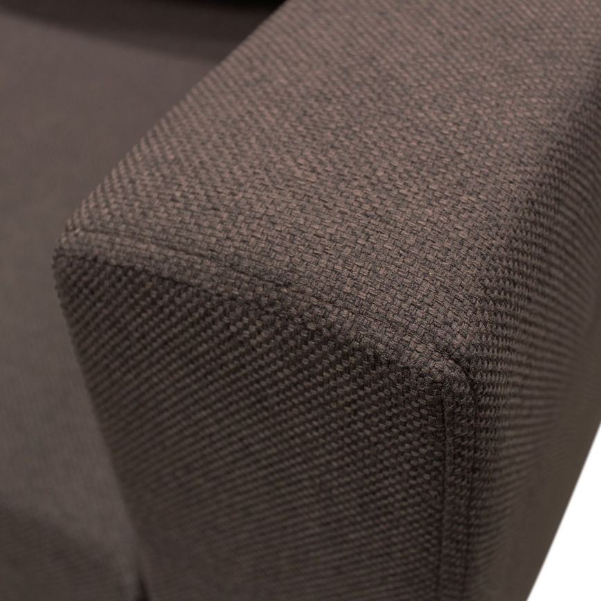 Uniwersalny, rozkładany narożnik z pojemnikiem w kształcie U SEYA — brązowy