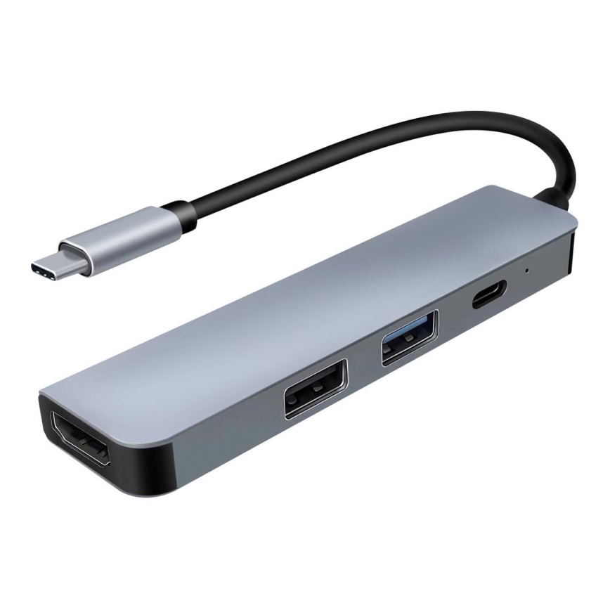 USB-C hub 4w1 Power Delivery 100W a HDMI 4K