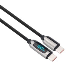 USB-C kabel z wyświetlaczem 100W 1m