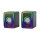 USB Głośniki z RGB podświeceniem 2x3W/5V czarny