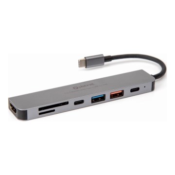 USB hub 7w1 Power Delivery 100W HDMI 4K