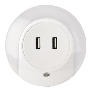USB ładowarka z LED podświetleniem LED/0,4W/230V USB ładowarka z LED podświetleniem LED/0,4W/230V