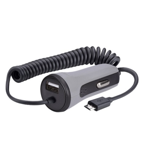 USB Samochodowy adapter ładowania 1xUSB + 1xMicro USB 3400mA/DC 12-24V