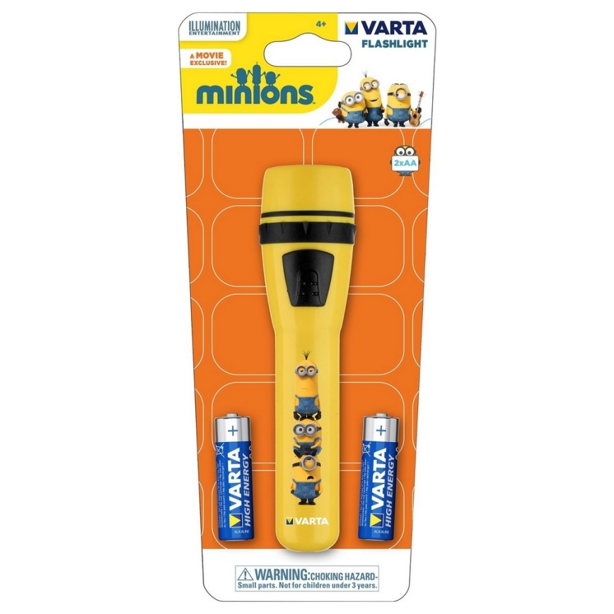 Varta 15610 - LED Latarka dziecięca MINIONS LED/2xAA żółta