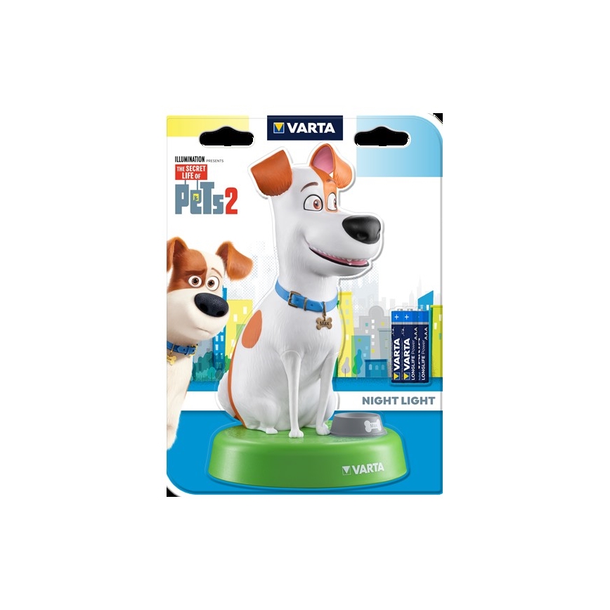 Varta 15641 - LED Dziecięca lampka THE SECRET LIFE OF PETS LED/3xAAA