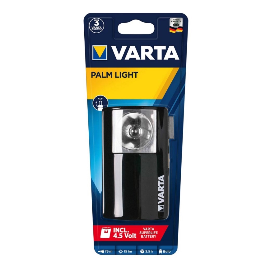 Varta 16645101421 - Ręczny latarka PALM LIGHT P13,5s/1x3R12