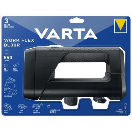 Varta 18684101401 - LED Przenośna latarka WORK FLEX LED/5W/5V 2600mAh IPX4