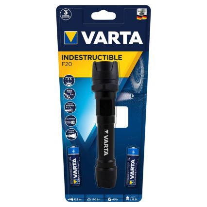 Varta 18701 - LED Latarka INDESTRUCTIBLE F20 LED/1W/2xAA