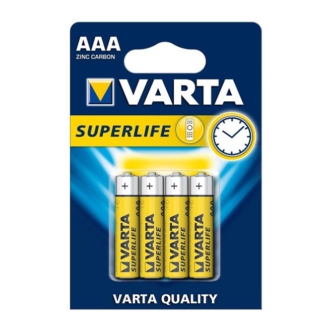 Varta 2003 - 4 szt. Baterie cynkowo-węglowe SUPERLIFE AAA 1,5V