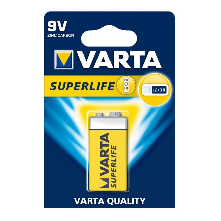 Varta 2022 - 1 szt. Baterii cynkowo-węglowej SUPERLIFE 9V