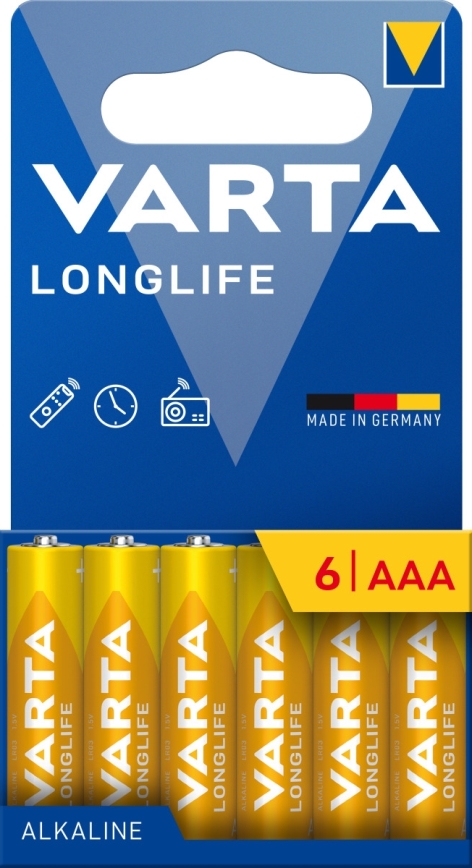 Varta 4103101746 - 6 szt Baterie alkaliczne LONGLIFE AAA 1,5V