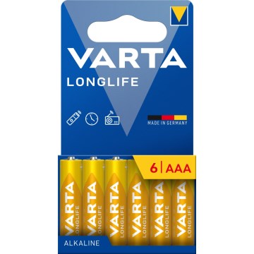 Varta 4103101746 - 6 sztuk baterii alkalicznych LONGLIFE AAA 1,5V