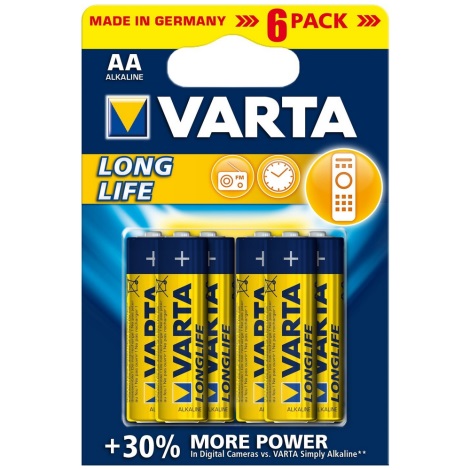 Varta 4106 - 6 szt. Baterie alkaliczne LONGLIFE EXTRA AA 1,5V