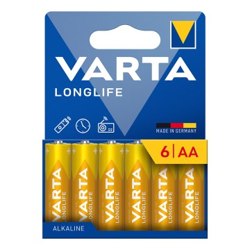 Varta 4106101736 - 6 szt Baterie alkaliczne LONGLIFE AA 1,5V