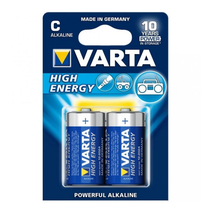 Varta 4914 - 2 sztuki Bateria alkaliczna HIGH ENERGY C 1,5V