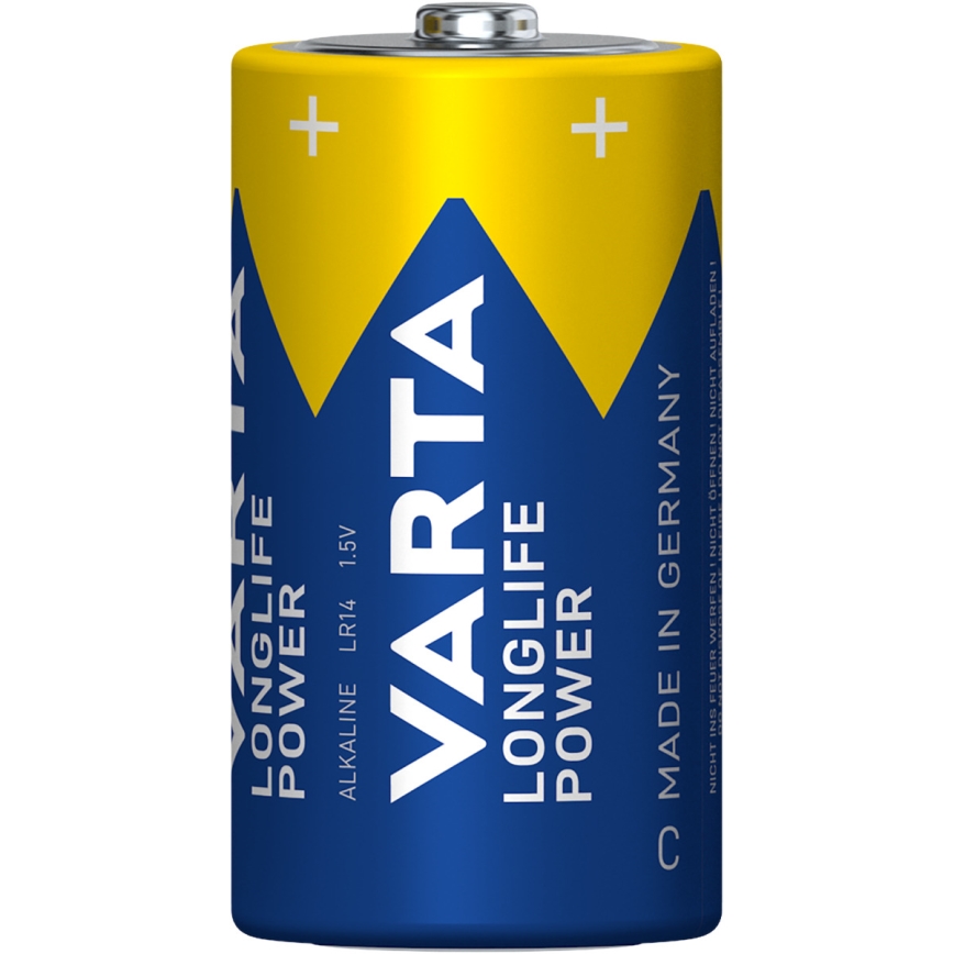 Varta 4914121422 - 2 sztuki baterii alkalicznych LONGLIFE POWER LR14/C 1,5V