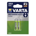 Varta 56733 - 2 szt. Baterie ładowane SOLAR ACCU AAA NiMH/550mAh/1,2V