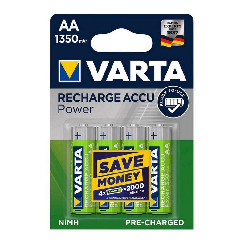 Varta 56746101404 - 4 szt. Akumulatorek RECHARGE AA 1,2V/1350 mAh