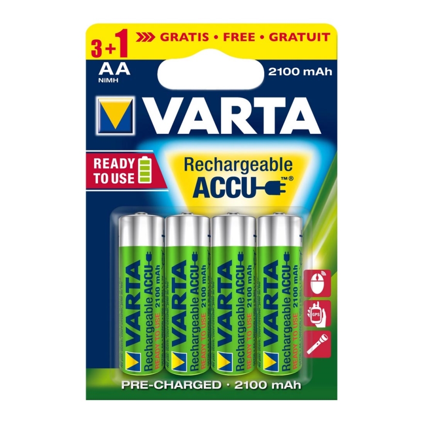 Varta 5675 - 3+1 szt. Bateria ładowana ACCU AA Ni-MH/2100mAh/1,2V