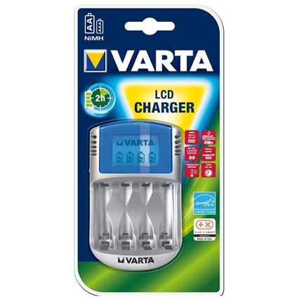 Varta 57070 - Ładowarka baterii LCD 4xAA/AAA 100-240V/12V/5V