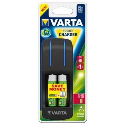 Varta 57642 - Ładowarka baterii POCKET 4xAA/AAA 2100mAh 100-240V