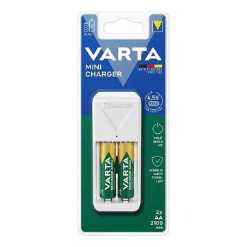 Varta 57656101451 - Ładowarka akumulatorów 2xAA/AAA 2100 mAh 230V