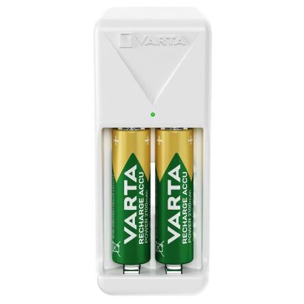 Varta 57656101451 - Ładowarka akumulatorów 2xAA/AAA 2100 mAh 230V