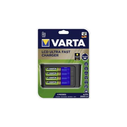 VARTA 57675 - LCD Ultra fast Ładowarka 4xAA/AAA ładowanie 15min