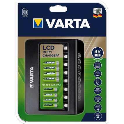 Varta 57681 - LCD Smart ładowarka 8xAA/AAA ładowanie 2h