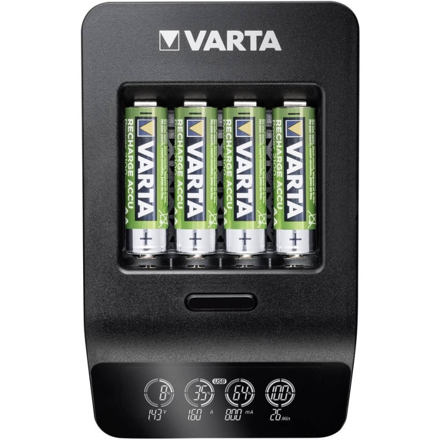 VARTA 57684 - LCD Smart ładowarka 4xAA/AAA ładowanie 1,5 godz