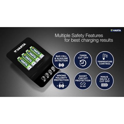 VARTA 57684 - LCD Smart ładowarka 4xAA/AAA ładowanie 1,5 godz