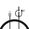 Varta 57937101111 - Kabel USB 3w1 z konektorem Lightning i Micro USB 2m