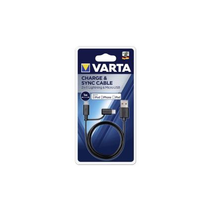 VARTA 57943 - USB kabel z konektorem Lightning a Micro USB