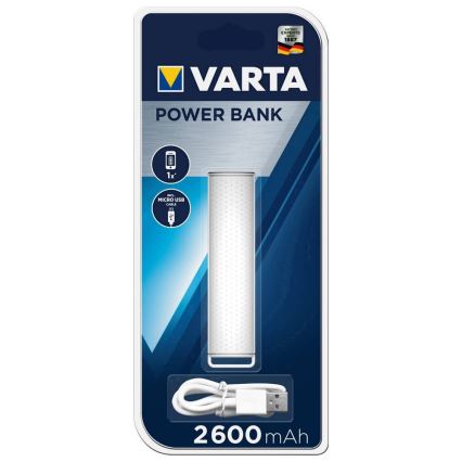 Varta 57959 - Power bank 2600mAh/3,7V biały