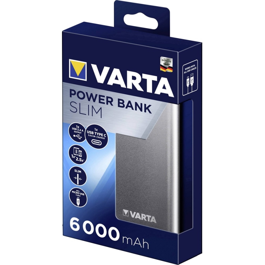 VARTA 57965 - Power bank 6000 mAh/3,7V